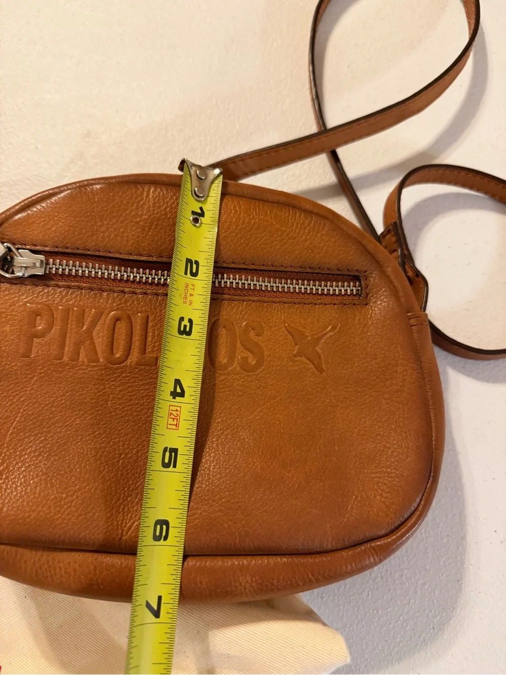 Pikolinos Durango Small Leather Crossbody Shoulder Bag with Dust Bag Purse Brown